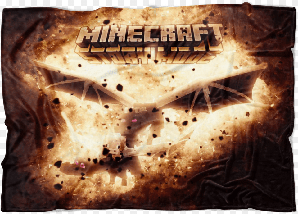 Minecraft Fleece Blanket Ender Dragon Blasting Black Minecraft Story Mode, Advertisement, Bread, Food, Poster Png