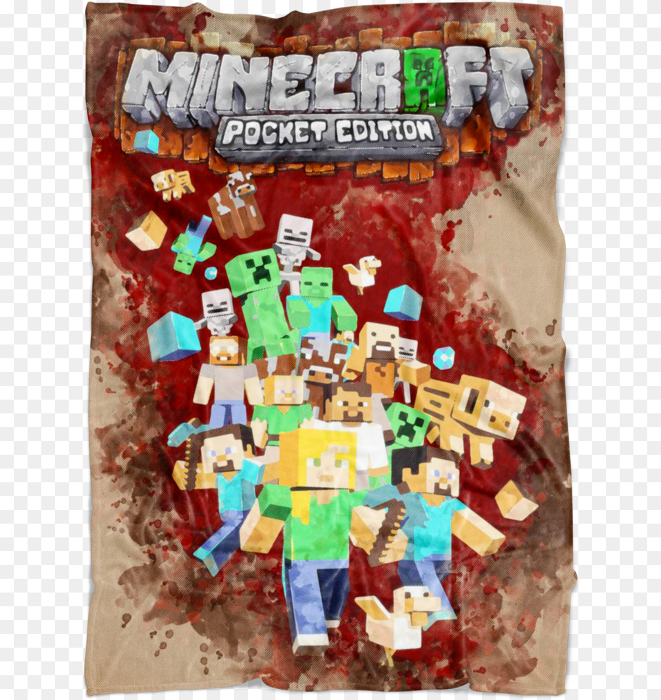 Minecraft Fleece Blanket Mix Art Brown Blanket Mouse Pad Minecraft, Collage, Food, Sweets Free Png