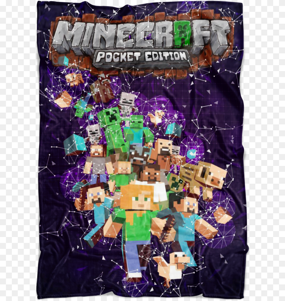 Minecraft Fleece Blanket Plexus Purple Blanket, Art, Collage, Food, Sweets Free Transparent Png