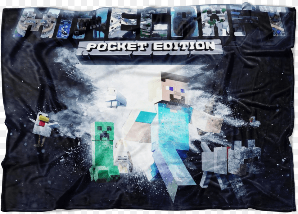 Minecraft Fleece Blanket Powder Explosion Black Blanket Poster, Art, Collage, Adult, Lab Free Transparent Png