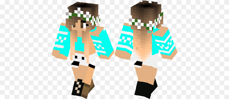 Minecraft Flower Crowns, Clothing, Shorts, Person, Back Free Png