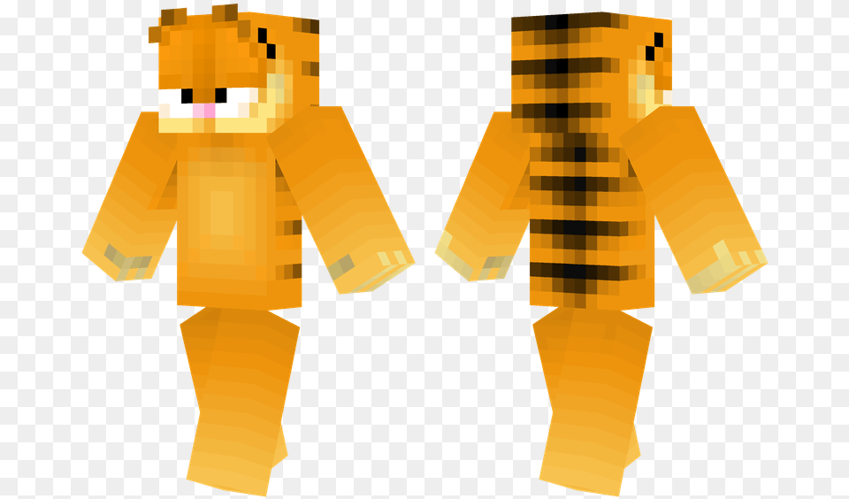 Minecraft Garfield Girl Skin, Clothing, Coat, Person Free Png Download