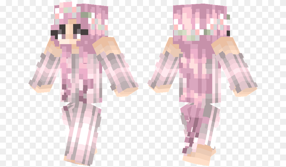 Minecraft Girl Skin Pink Hair, Baby, Person Png