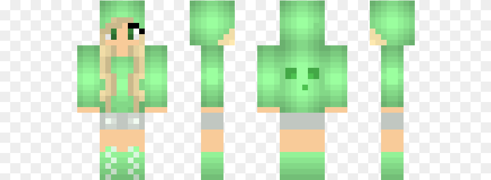 Minecraft Girl Skin Pocket Edition, Green Png Image