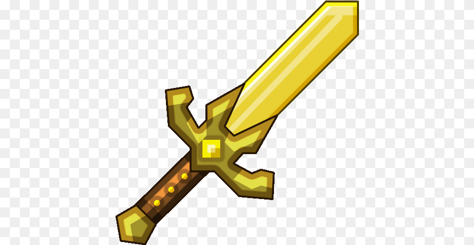 Minecraft Gold Sword Minecraft Gold Sword, Weapon, Blade, Dagger, Knife Free Png Download