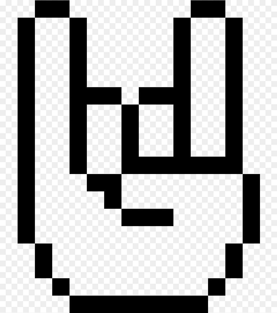 Minecraft Hand Pixel Art, Gray Png Image