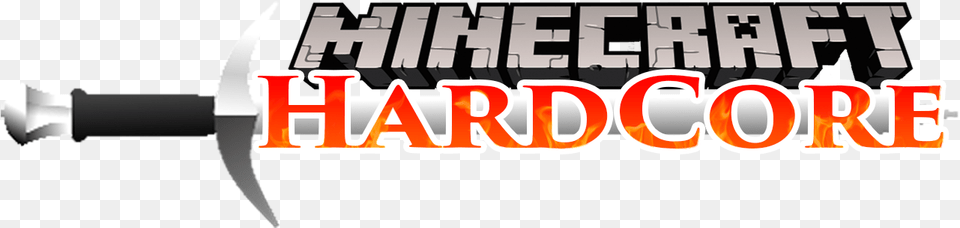 Minecraft Hardcore Logo, Sword, Weapon Png