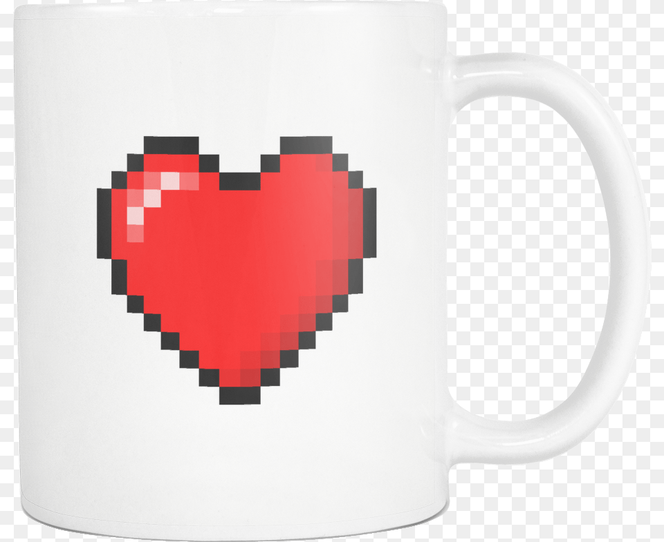 Minecraft Heart Coffee Mug Purple Pixel Heart, Cup, Beverage, Coffee Cup Free Transparent Png