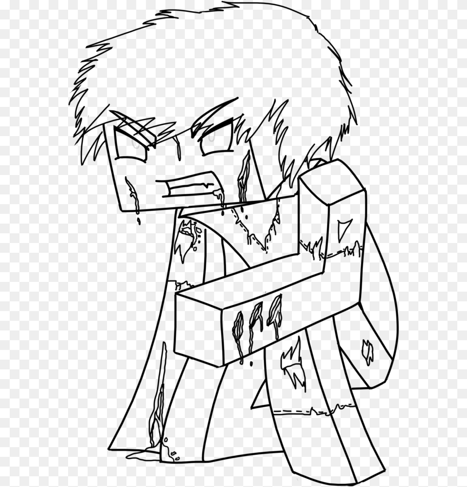 Minecraft Herobrine Coloring Minecraft Herobrine Coloring Pages, Gray Png