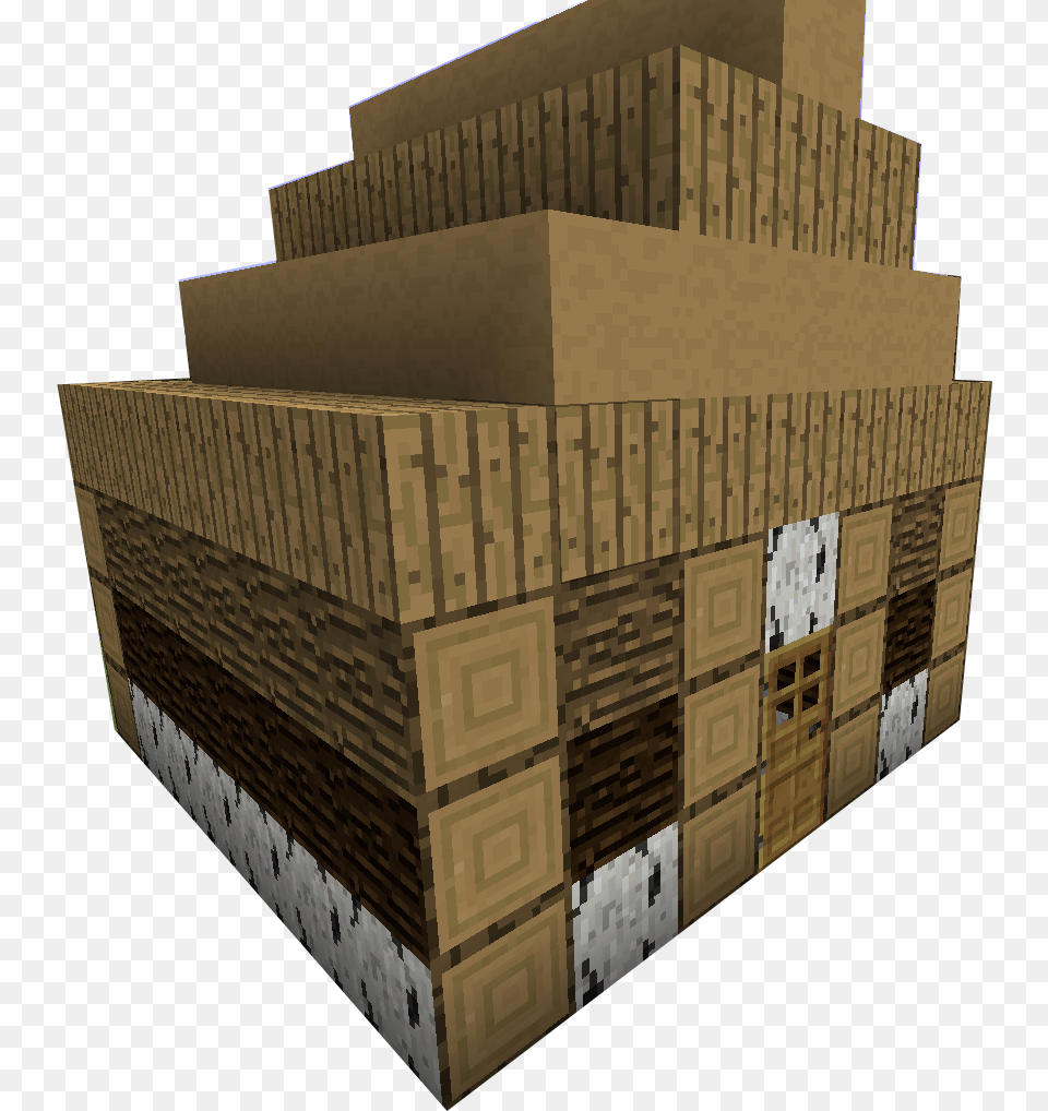 Minecraft House Minecraft Wooden House, Box, Cardboard, Brick, Carton Free Png Download
