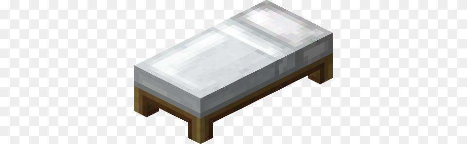 Minecraft Item White Bed Minecraft White Bed, Coffee Table, Furniture, Table Free Transparent Png