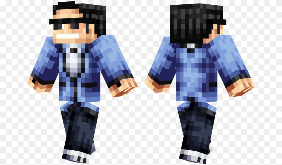 Minecraft Korea Skin Download Minecraft Skin Cool Blue Guy, Clothing, Shirt, Pants, Person Png