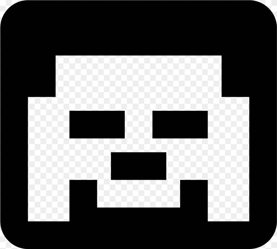 Minecraft Main Character Icon, Gray Png