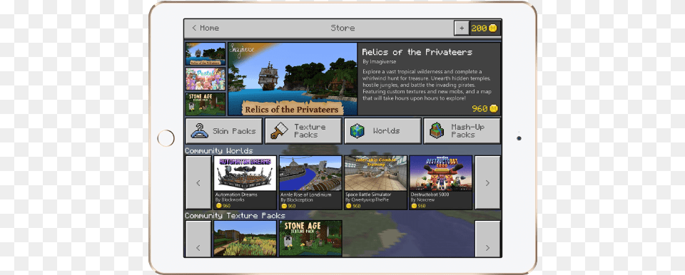 Minecraft Marketplace Minecraft In Game Store, Computer, Electronics, Computer Hardware, Hardware Free Png Download