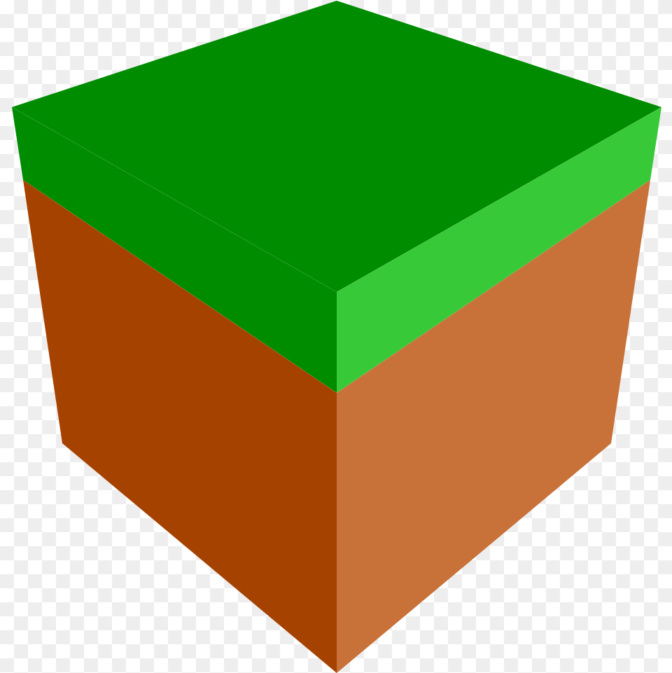 Minecraft Minecraft Grass Block Simple, Box, Cardboard, Carton Free Png Download
