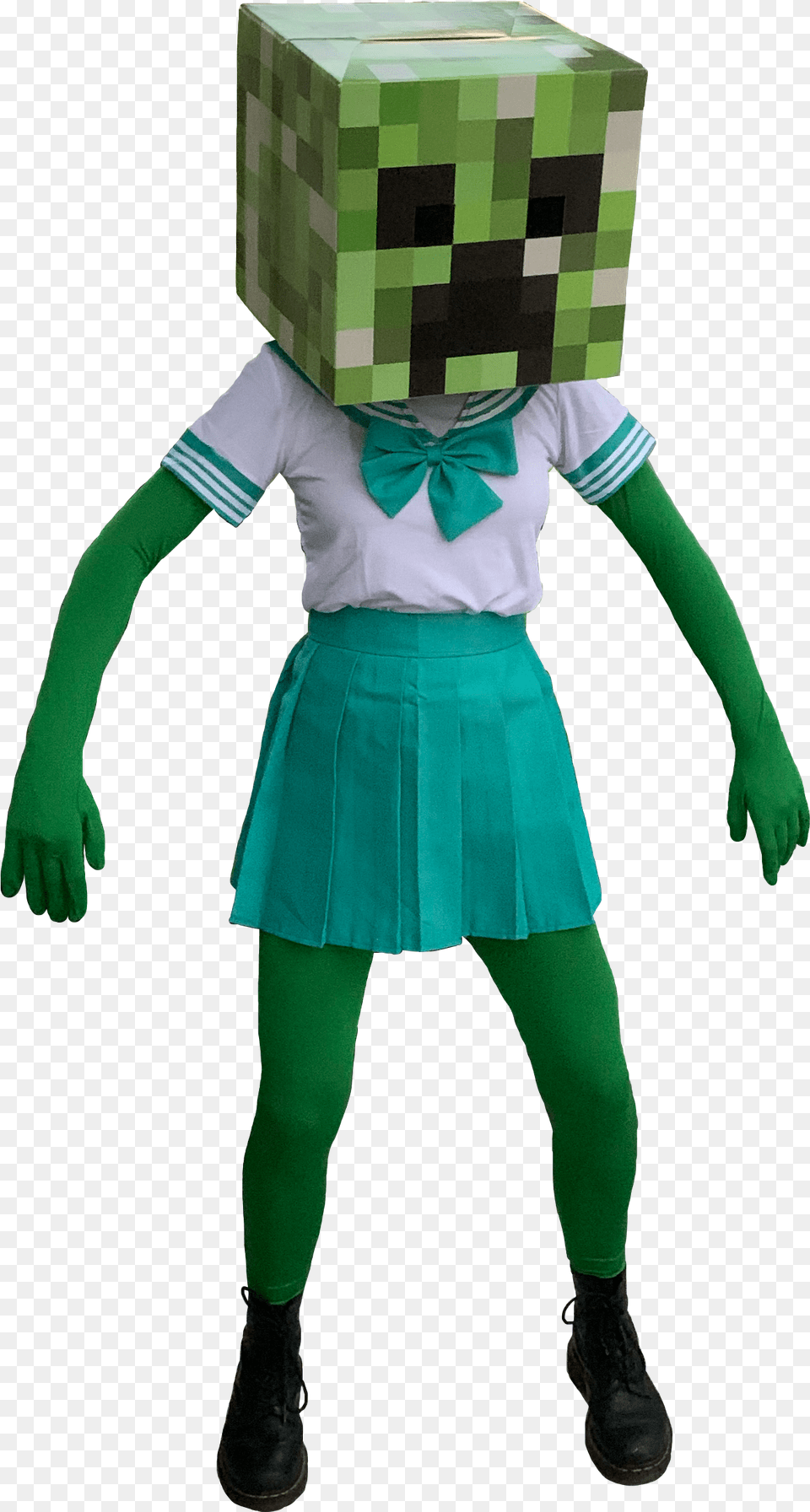 Minecraft Minecraftsticker Creeper Sticker By Lily Cosplay, Child, Person, Girl, Female Png Image