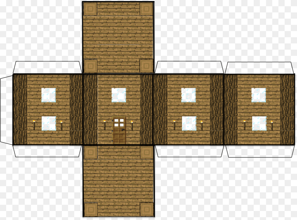 Minecraft Papercraft Villager House, Brick, Wood Png Image