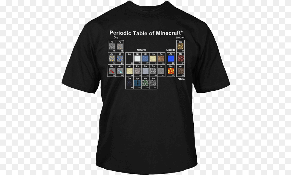 Minecraft Periodic Table Youth T Shirt Periodic Table Of Gamers, Clothing, T-shirt Free Transparent Png