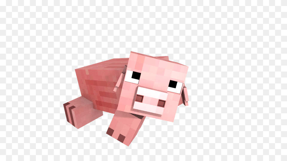 Minecraft Pig Lying Down, Art Png Image