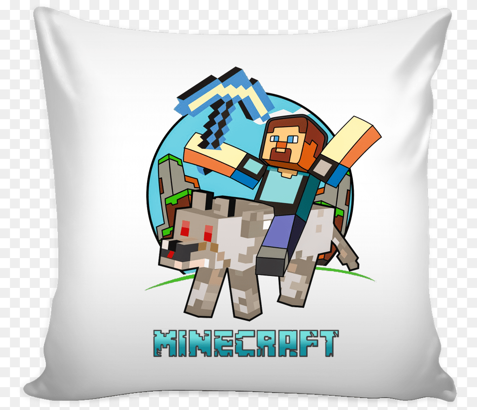 Minecraft Pillow Cover Minecraft Dog Riding Targaryen Fire Blood Logo, Cushion, Home Decor, Baby, Person Free Transparent Png