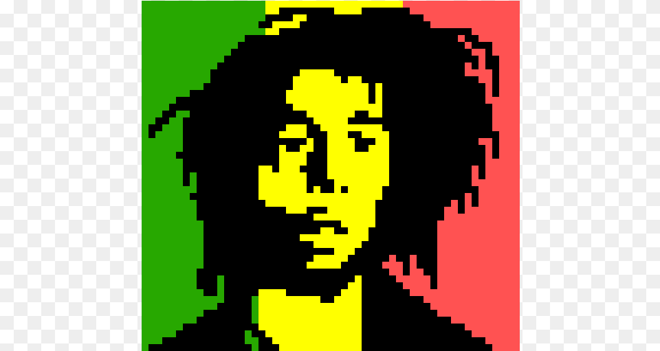 Minecraft Pixel Art Bob Marley, Stencil, Graphics, Face, Head Free Png Download