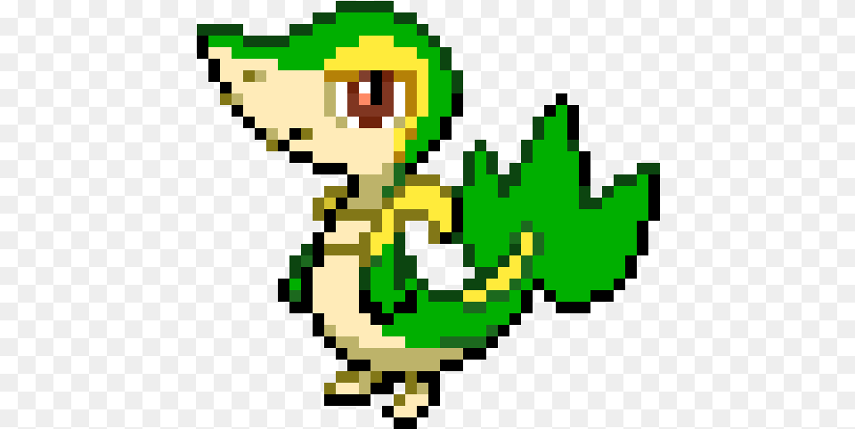 Minecraft Pixel Art Snivy, Animal, Gecko, Lizard, Reptile Png