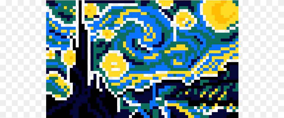 Minecraft Pixel Art Starry Night, Pattern, Qr Code, Graphics, Tile Free Png Download