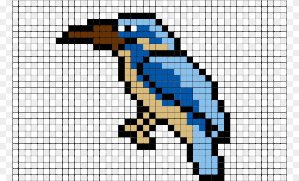 Minecraft Pixel Art Templates, Animal, Bird, Blue Jay, Bluebird Png Image