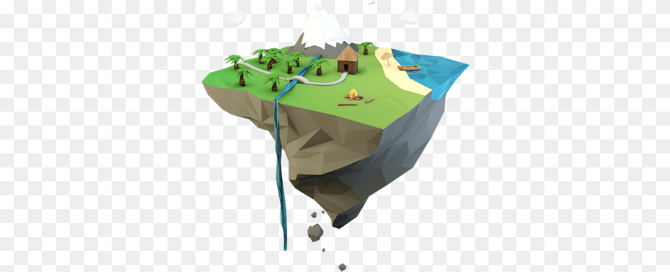 Minecraft Server Transparent Island Low Poly, Outdoors, Nature Free Png