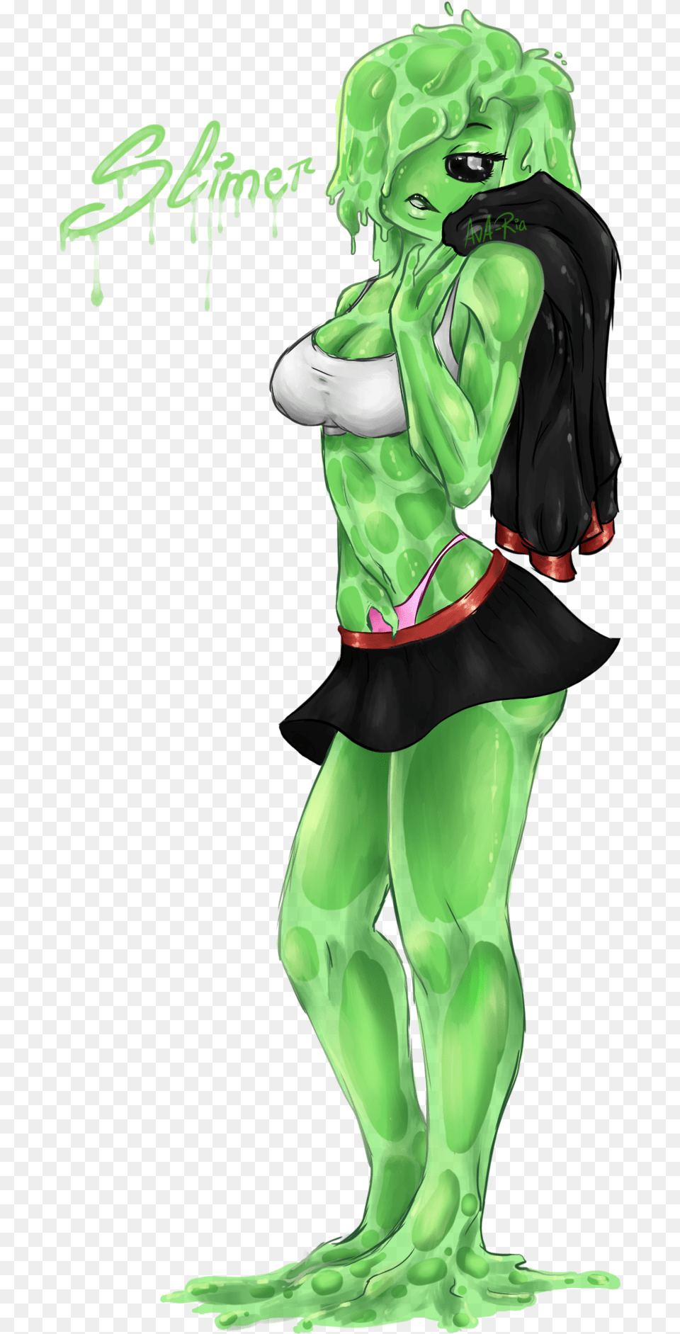 Minecraft Sexy Slime Girl, Green, Adult, Person, Female Free Png