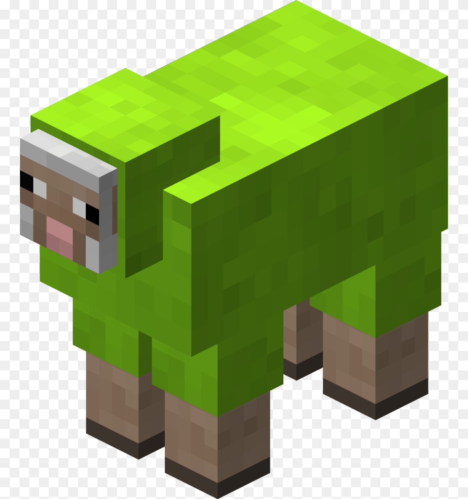 Minecraft Sheep Yellow Dyed Sheep Minecraft, Green, Mailbox Free Transparent Png