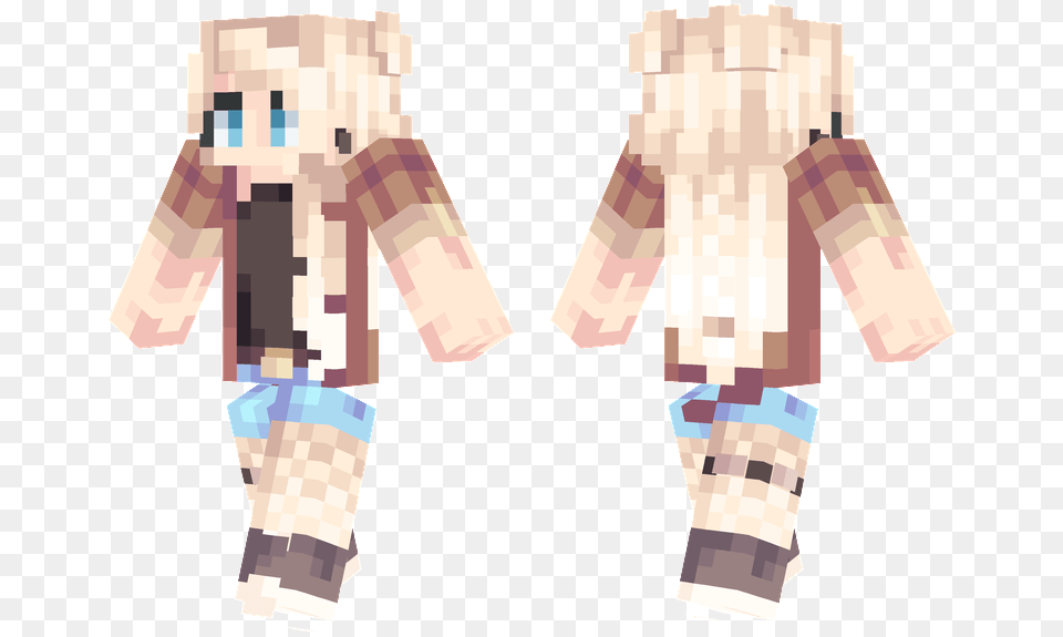 Minecraft Skin Blonde Girl, Person, Body Part, Hand, Clothing Free Transparent Png