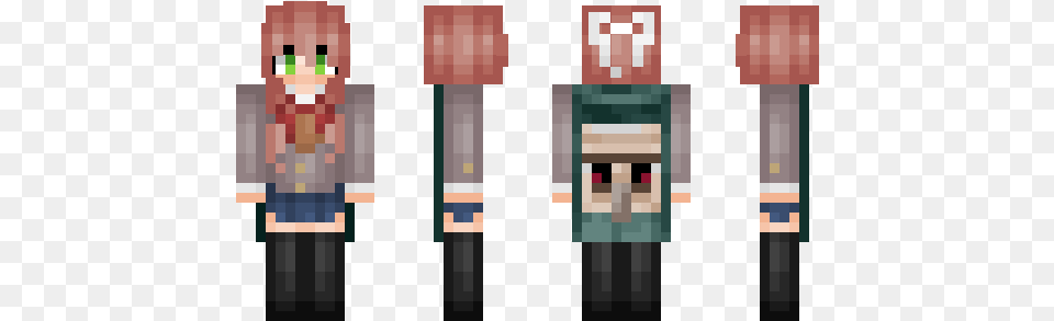 Minecraft Skin Monikaddlc Ddlc Monika Minecraft Skin, Nutcracker, Person Free Png Download