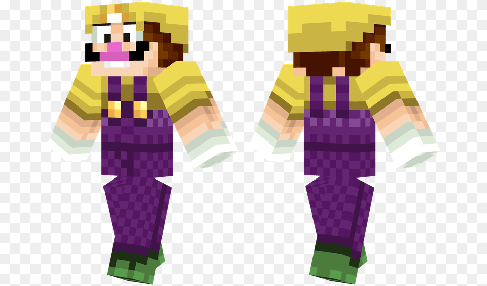 Minecraft Skin Super Mario, Baby, Person, Purple, Clothing Png