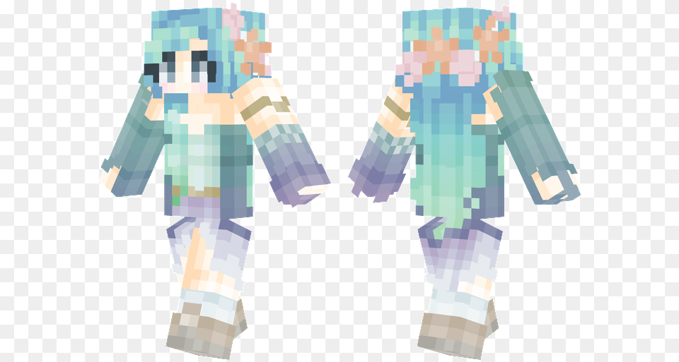 Minecraft Skin With Blue Hair, Baby, Person, Clothing, Pants Free Png Download