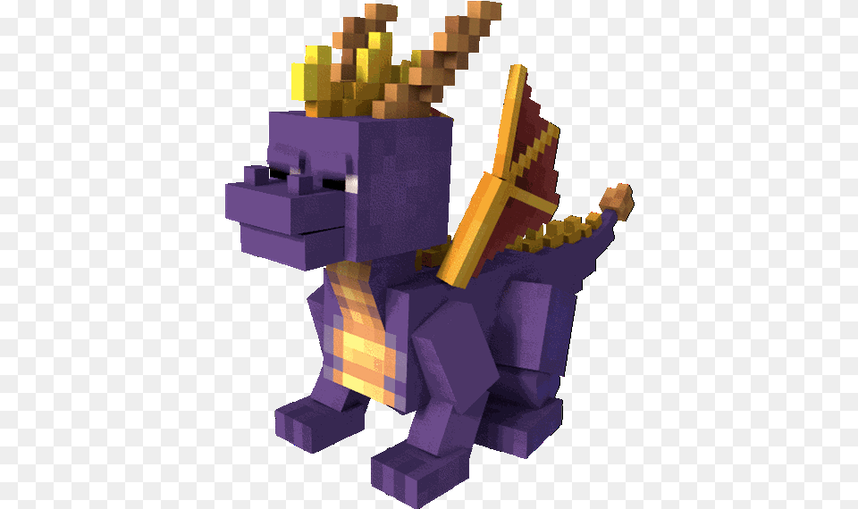 Minecraft Spyro The Dragon And Cynder Animated Minecraft Gif Transparent, Furniture, Throne, Bulldozer, Machine Png