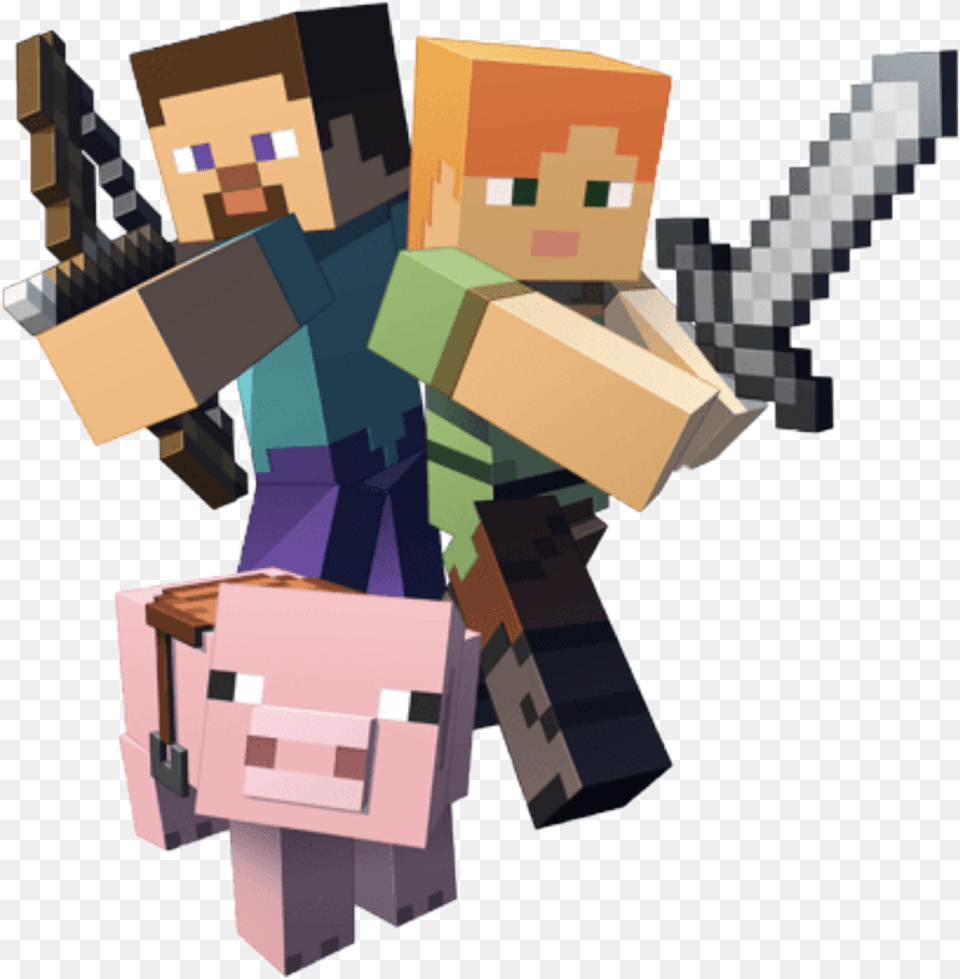 Minecraft Steve Alex Steveandalex, Box, Cardboard, Carton, Package Free Transparent Png