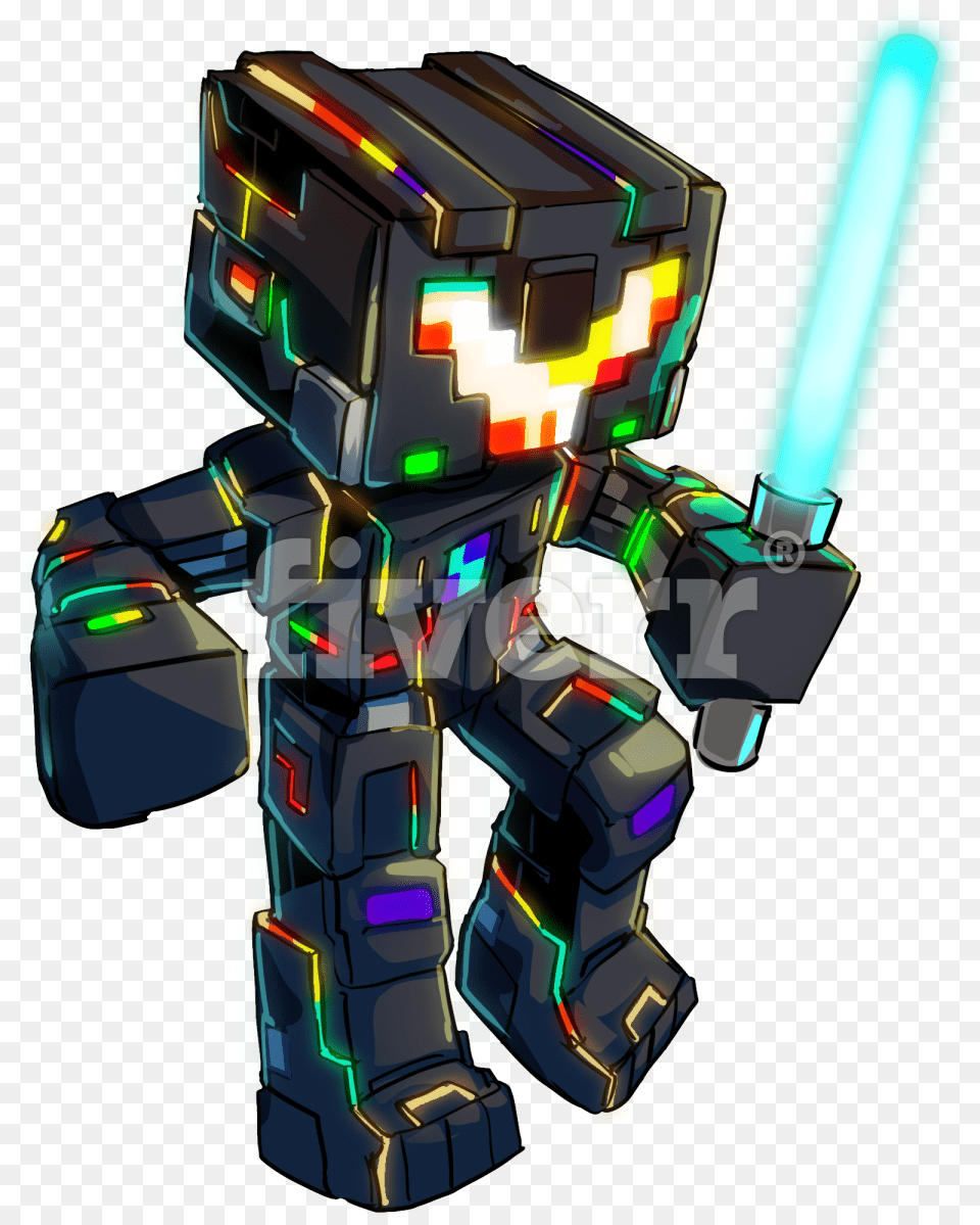 Minecraft Steve Dabbing Toy, Robot Free Png Download