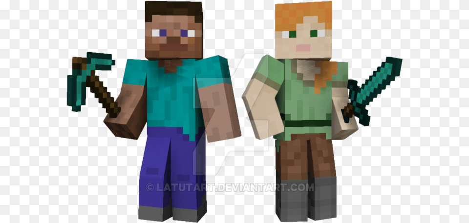 Minecraft Steve Mining Do Gooders Steve Alex Minecraft Characters, Adult, Female, Person, Woman Free Transparent Png