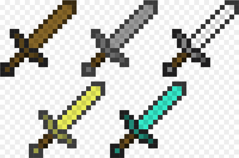 Minecraft Stone Sword All Of The Minecraft Swords, Weapon, Blade, Dagger, Knife Free Png Download