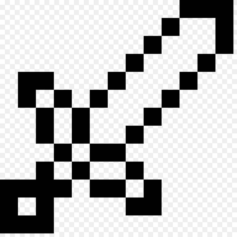 Minecraft Sword Icon, Gray Png Image