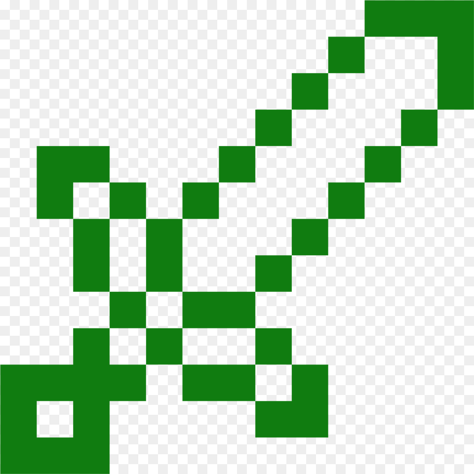 Minecraft Sword Icon Espada Do Minecraft Pixel Art, Green, Chess, Game Free Transparent Png