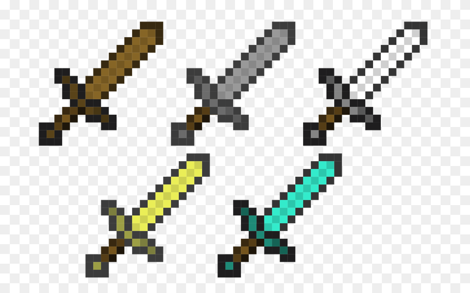 Minecraft Swords Icons, Sword, Weapon, Blade, Dagger Free Png Download