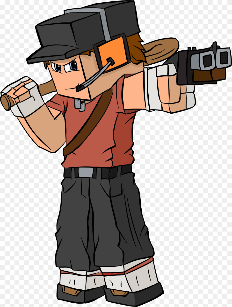 Minecraft Tf2 Skin Scout, Photography, Person, Photographer, Face Free Png