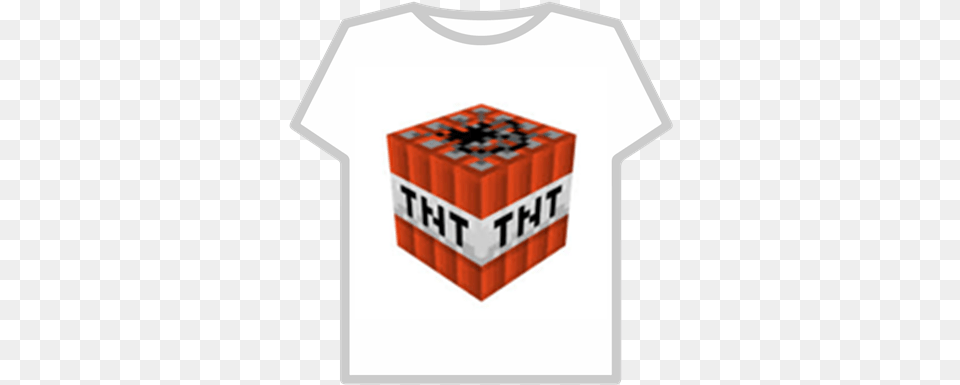 Minecraft Tnt Block 3d Roblox Minecraft Tnt Tnt Shirt Roblox, Clothing, T-shirt, Weapon, Dynamite Png Image