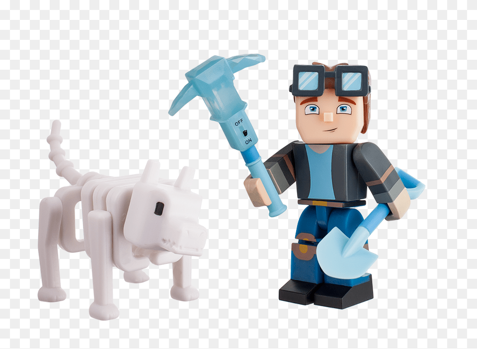 Minecraft Toys Youtubers Heroes Hd Minecraft Action Figure Skeleton, Robot, Person, Face, Head Free Png Download