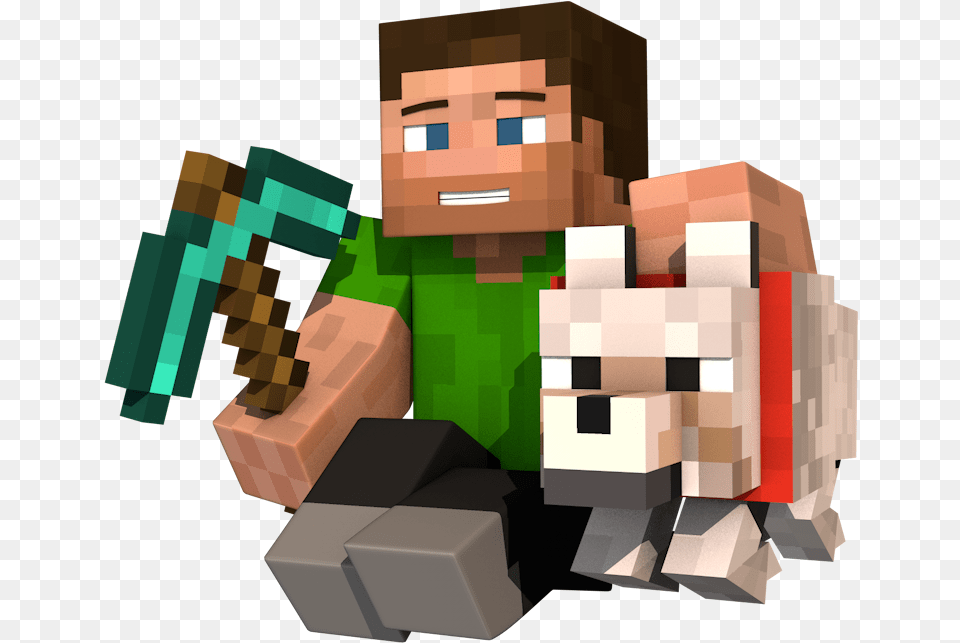 Minecraft Wolf Steve Render Minecraft Free Png