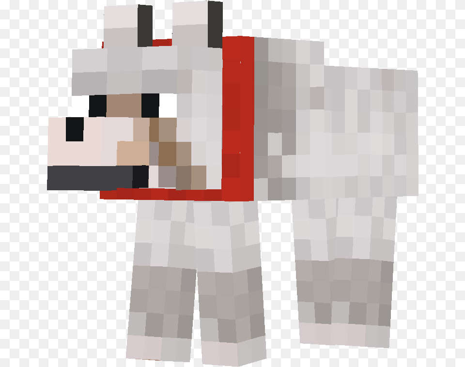 Minecraft Wolf With Blue Collar Minecraft Tamed Wolf Collar Png Image
