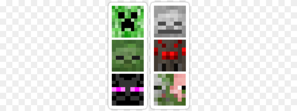 Minecraft Zombie Enderman Creeper Skeleton Spider Pixel Art Minecraft Mobs, Qr Code Free Png