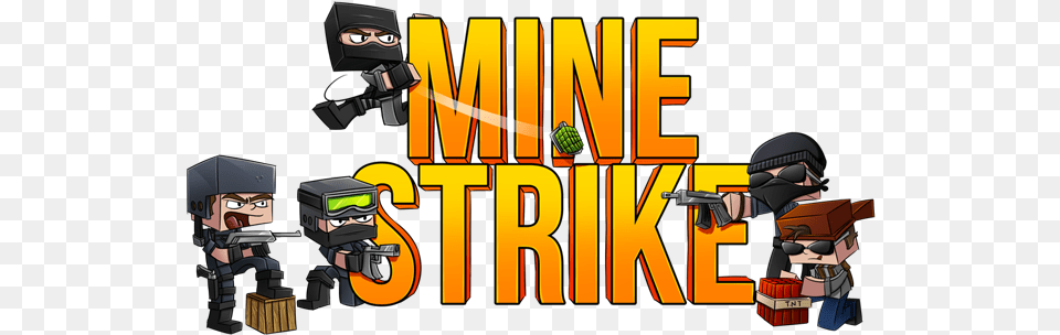 Mineplex Minestrike Logo Minecraft, Book, Comics, Publication, Person Free Transparent Png